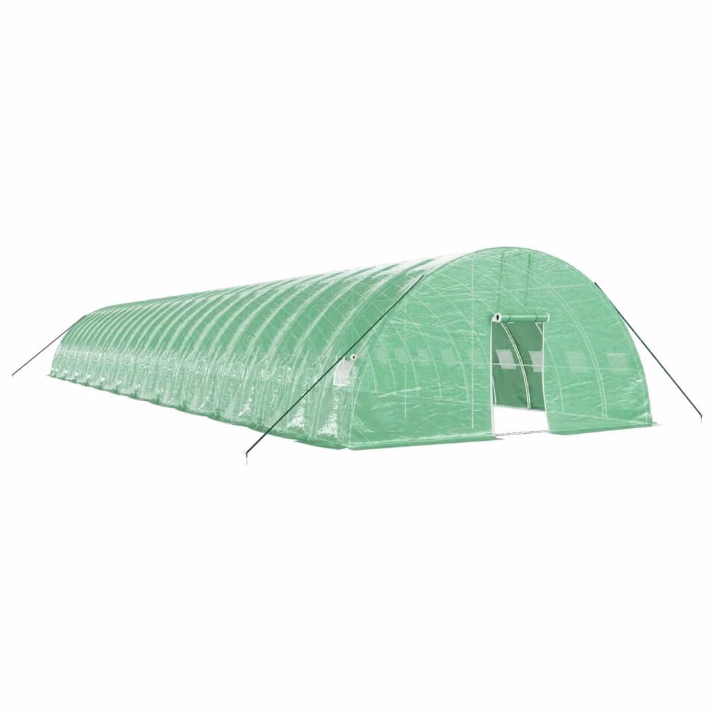 Serra con Telaio in Acciaio Verde 144 m² 24x6x2,85 m