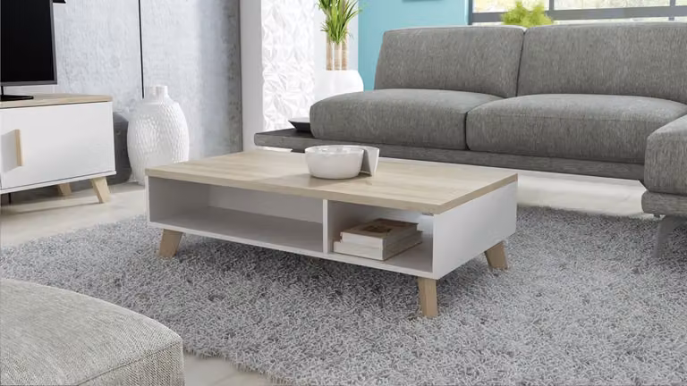 Tavolino da soggiorno COLINA 1 - rovere sonoma / bianco