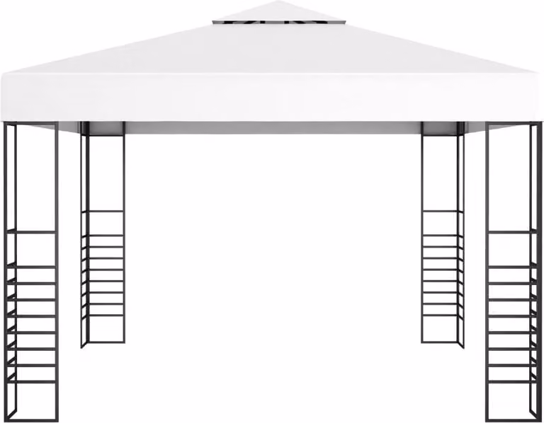 Gazebo da Giardino 3x3 m Bianco