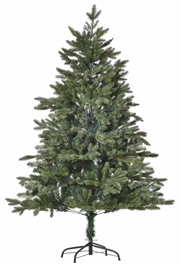 Albero di Natale artificiale, altezza 150 cm, abete artificiale con 444 punte