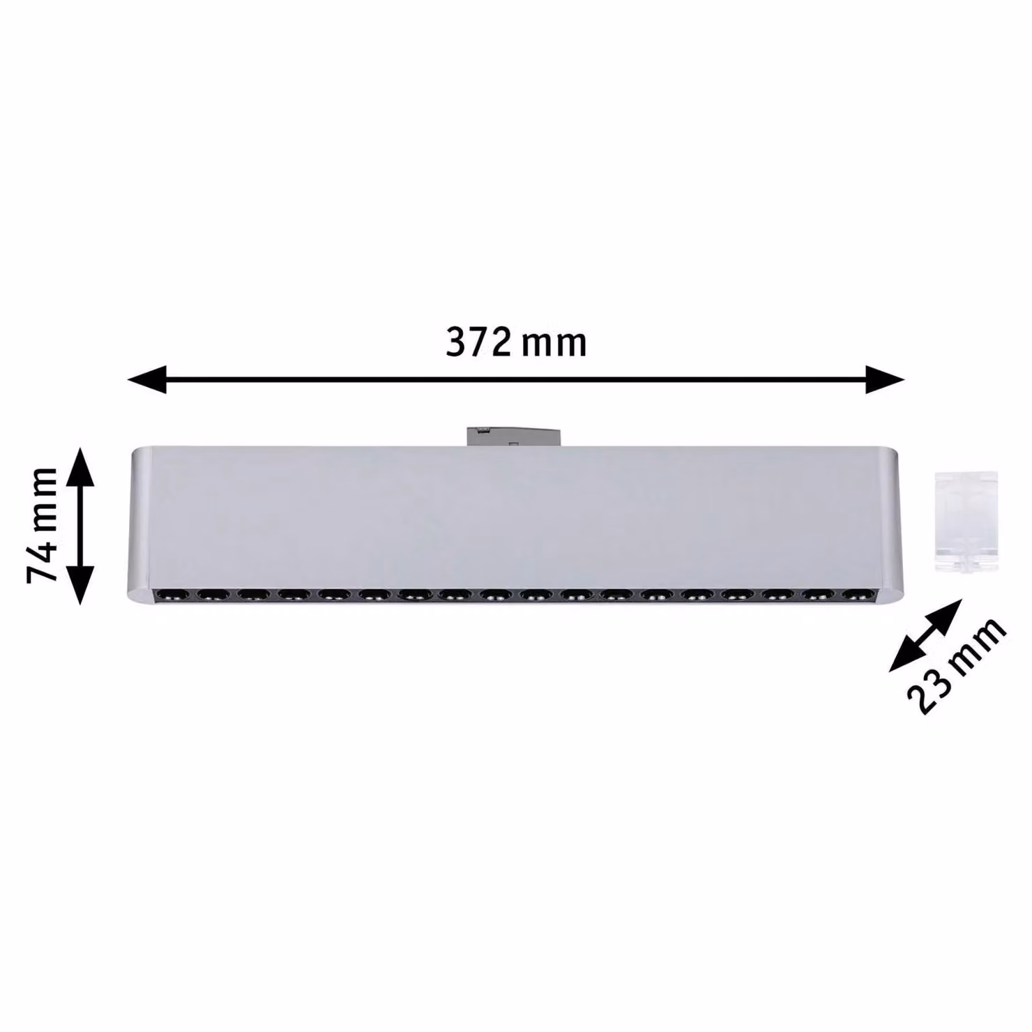 Paulmann Lampada da binario a LED URail Zelos, cromata, 3.000 K, 37 cm dimmerabile, Alluminio / Grigio / Zincato, Soggiorno / Sala da pranzo, Alluminio, Moderno