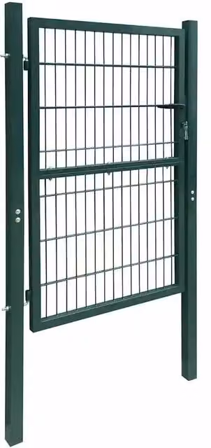 Cancello singolo a battente vidaxl in acciaio verde L: 100 cm, H: 200 cm