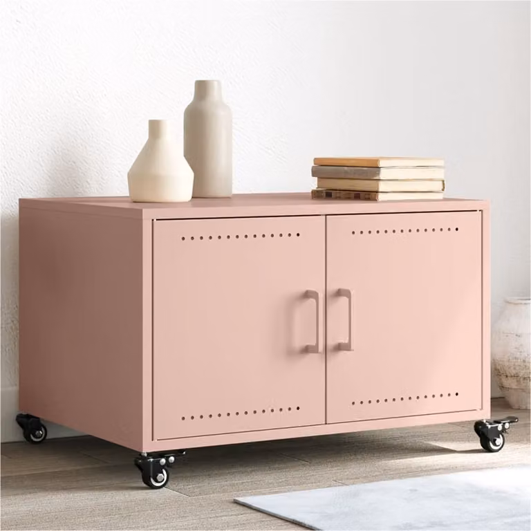 Maison Exclusive - Tavolino Rosa 68x50x43,5 cm Acciaio