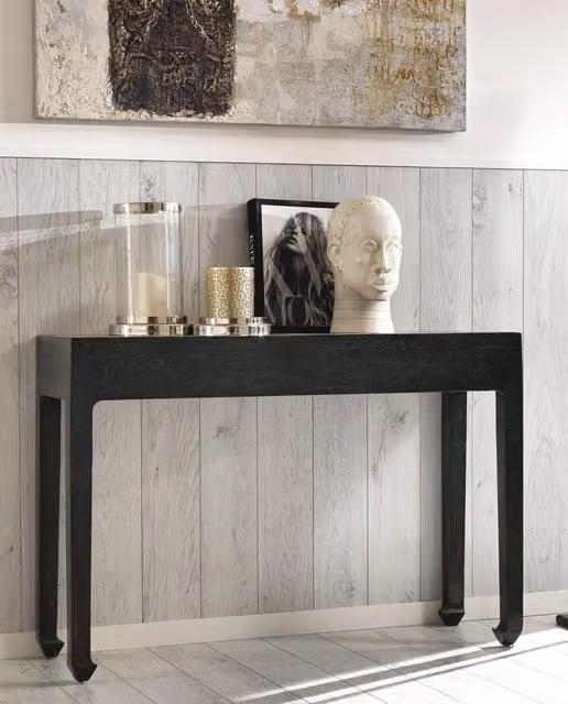 Consolle estensibile IPERBRIKO in legno con top nero, H: 84 cm, L: 120 cm, P: 40 cm
