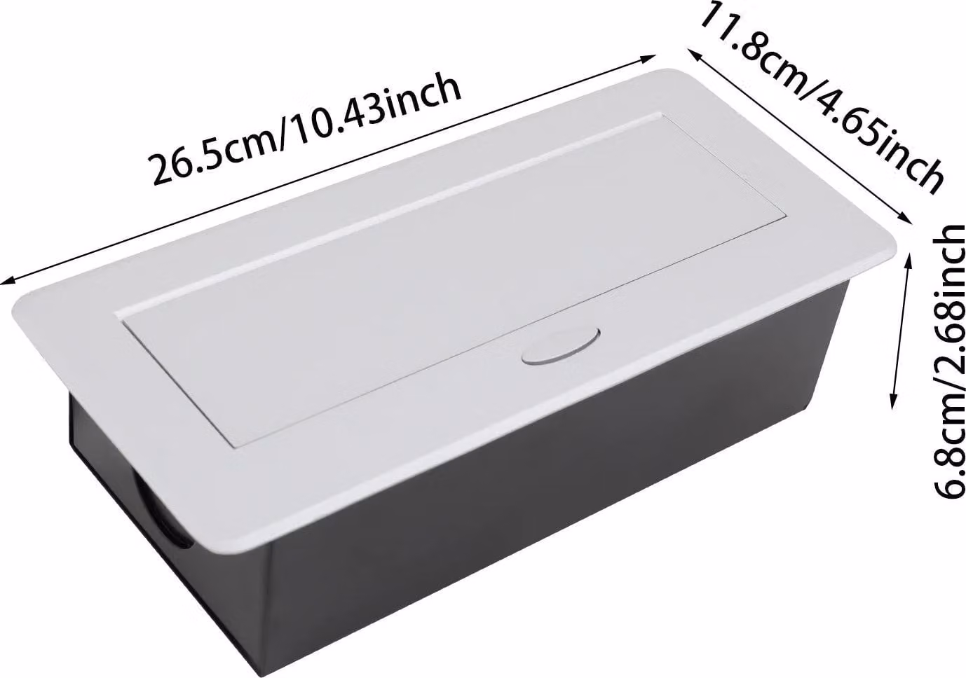 Prese da tavolo a scomparsa - Presa da tavolo europea - Ricarica rapida - USB-A e USB-C - Striscia di prese da incasso - Argento