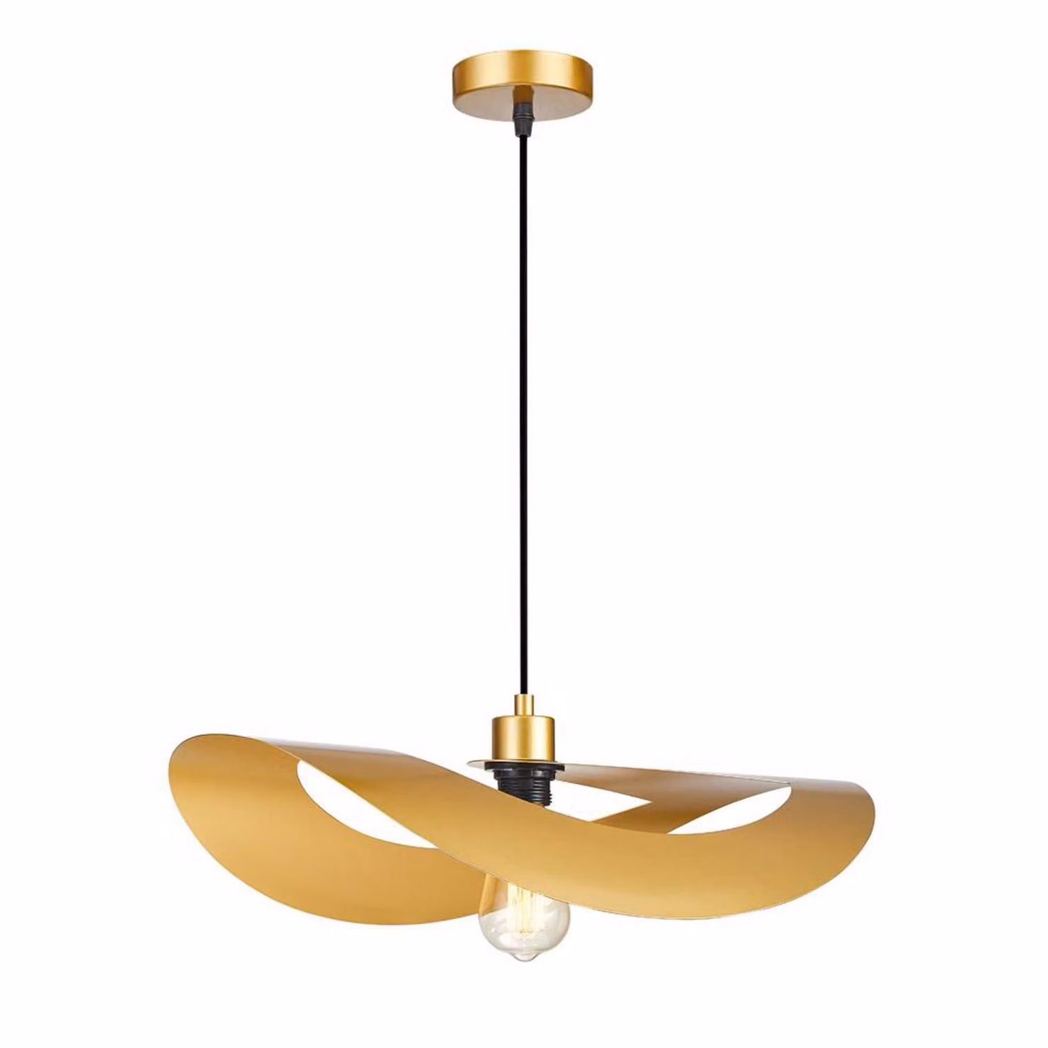 Viokef Lampada a sospensione Mas, dimmerabile, Ottone / Oro, Soggiorno / Sala da pranzo, Metallo, Moderno, Lampada a sospensione