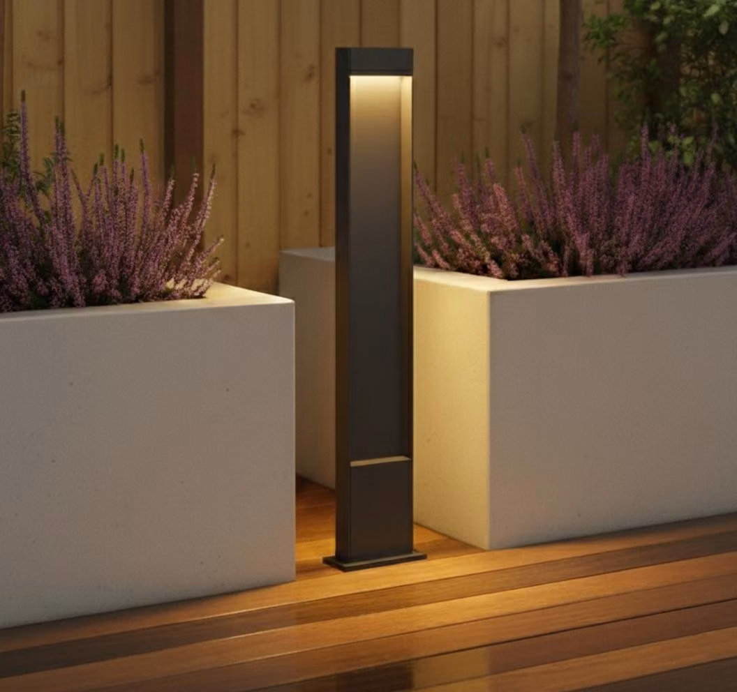 Flatt Pole 100 cm lampada da terra alluminio antracite IP65 colore luce LED commutabile