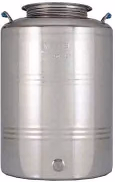 Fusto per olio in acciaio inox Maffei, colore argento, capacità 100 l
