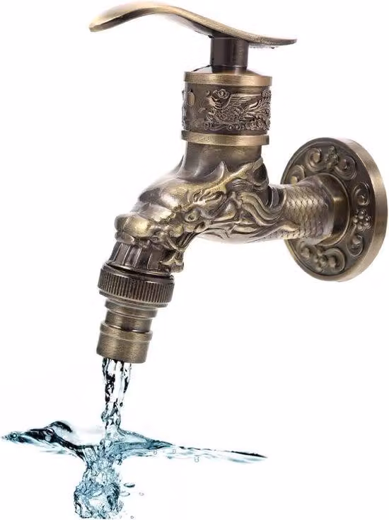 Rubinetto vintage in zinco per cucina, bagno e giardino