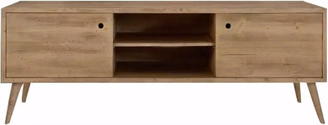 Porta TV in legno di abete spazzolato naturale Mobili2G L/P/H: 160 x 45 x 55 cm – 2