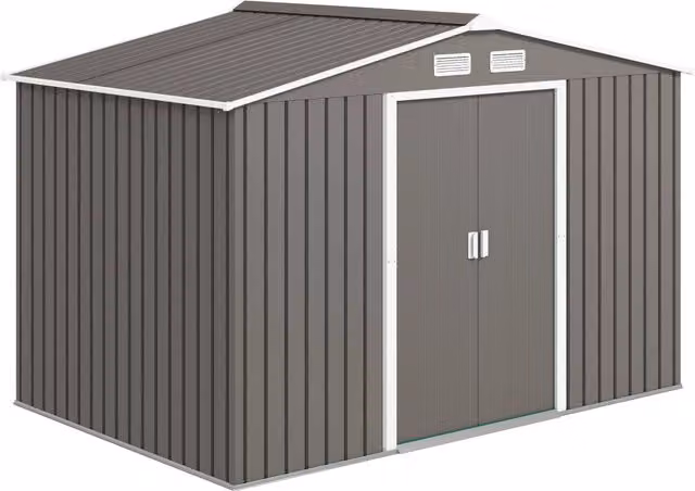 Casetta da giardino 5,4 m2 ¨C Xylo ¨C acciaio galvanisato grigio 277x195x192 cm