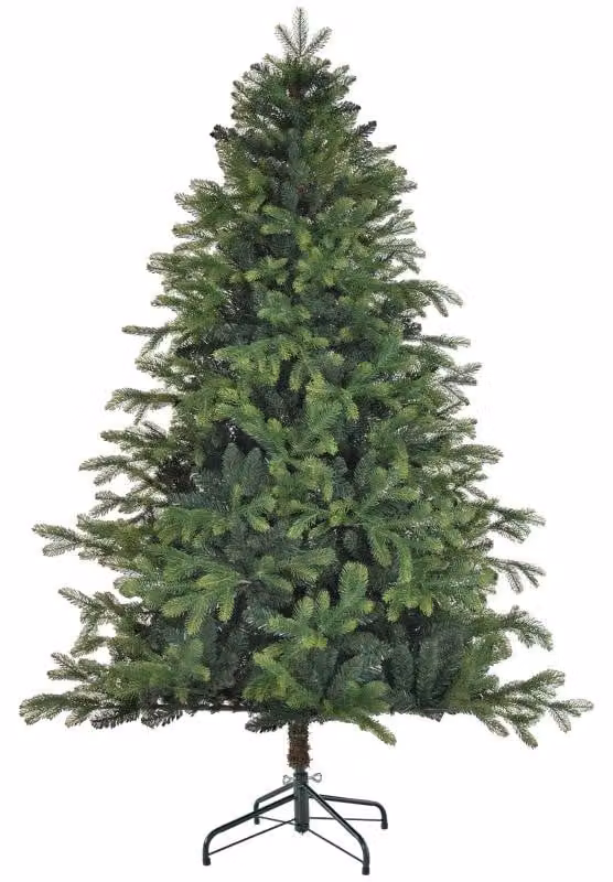 Albero di Natale artificiale, altezza 180 cm, con 1700 punti di inserimento dei rami | Colore: verde | Dimensioni: 122x122x180 cm