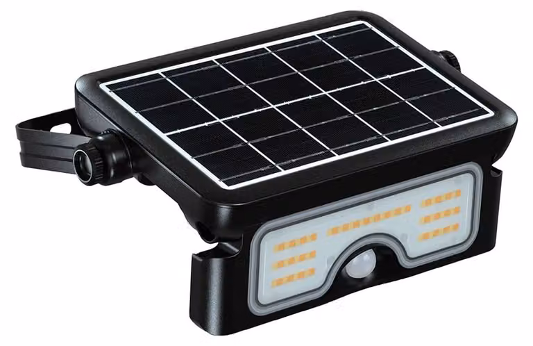 V-TAC Faro LED Solare 7W con Sensore PIR CCT Nero IP65 SKU 24341
