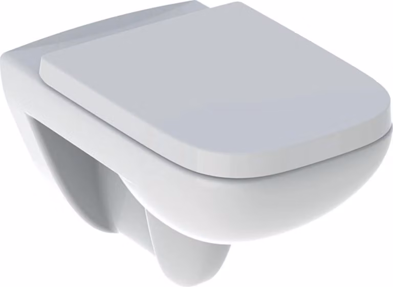 Geberit Renova Plan Set, WC suspendu, rinçage profond, Rimfree, avec siège WC, blanc, 500.817.00.1, 500.817.00.1