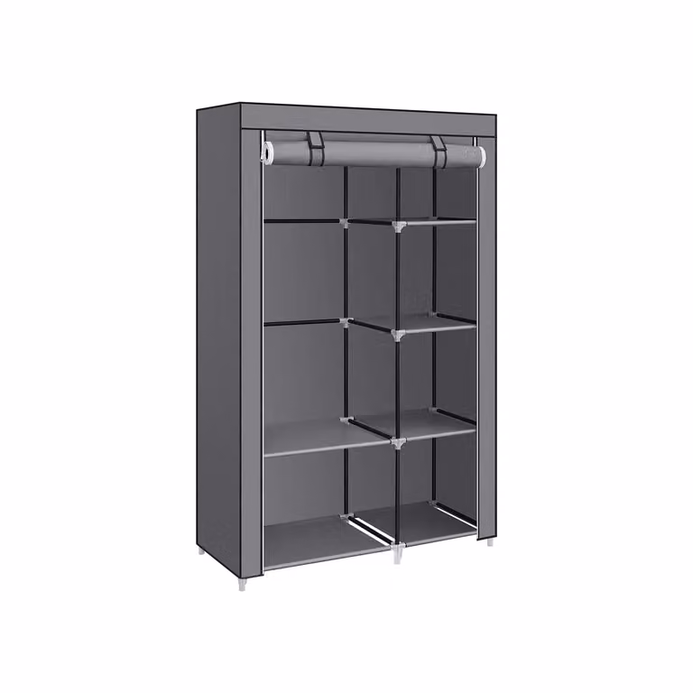 Armadio in Tessuto, Grigio / 45 x 105 x 168 cm