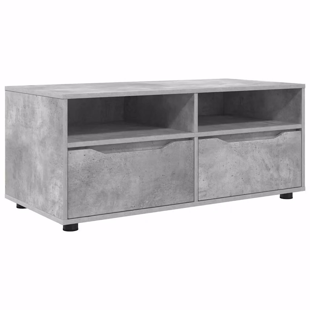 Mobile TV moderno vidaXL in legno e MDF grigio, L 100 x P 48 x H 43 cm – 2