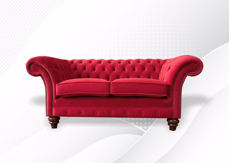 Sofa 2 Sitzer Couch Design Polster Modern Textil Stoff Bettfunktion Couchen