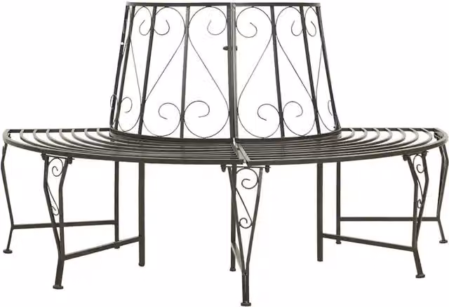 Panchina Semicircolare per Albero 160 cm in Acciaio