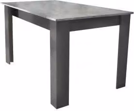 Tavolo Gemma Antracite e Grigio Scuro Effetto Cemento cm 160/200 x 90 x 75 h