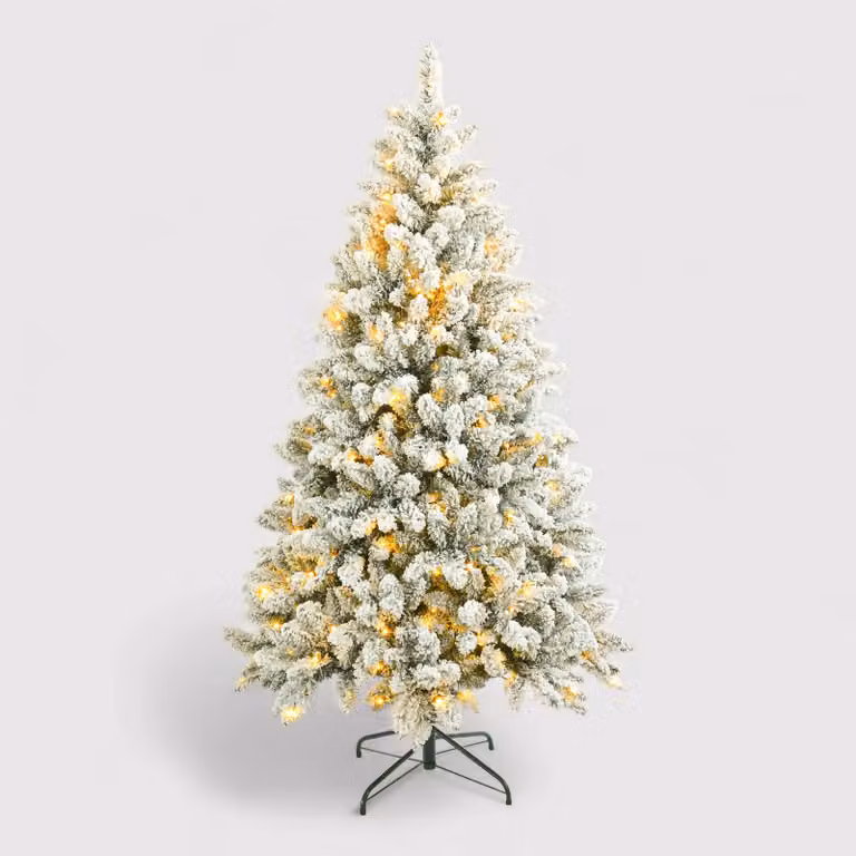 Warna - Albero di Natale innevato con luci a led incluse H 180 cm
