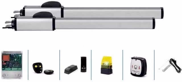 Kit di automazione per cancelli a battente Norton Mini Bathy 270 BC per 2 ante, colore argento