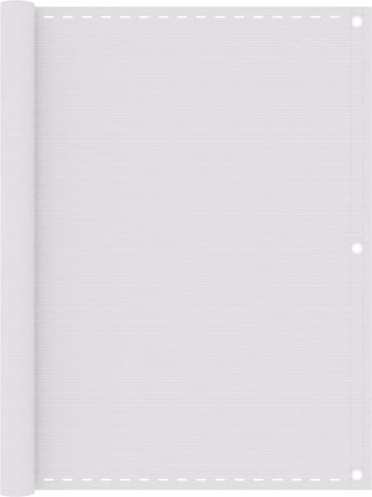The Living Store Schermo privacy per balcone bianco 120x600 cm HDPE