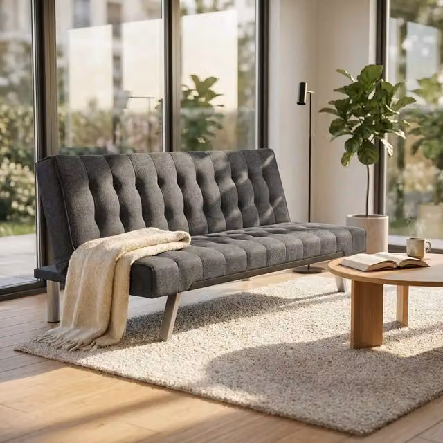 Divano Letto tre posti in Tessuto cm 178x80x71 - JACK