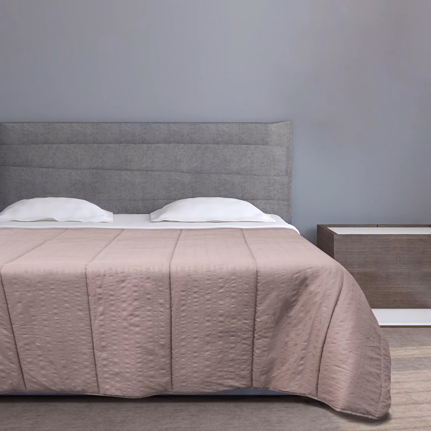 Trapunta Matrimoniale Bicolor Style Vestiamo Casa Beige e Tortora 240x240 cm