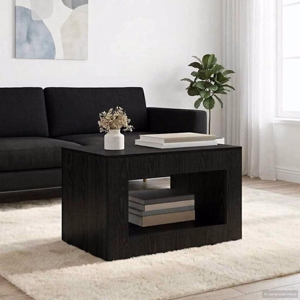 Maison Exclusive - Tavolino da caffè, finitura effetto legno di quercia scura, 80,5 x 50 x 50 cm
