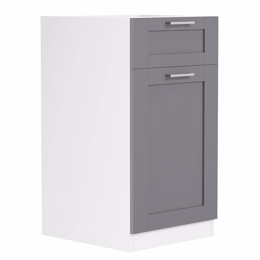 Armadio da cucina | Dimensioni ca. H. 82 x W. 40 x D. 46 cm | Armadio inferiore con porta girevole e cassetto in stile casa di campagna | Mobili da cucina - Colura