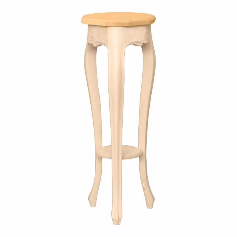 Portavaso in legno di faggio massello grezzo Mobili 2G, marrone, L/P/H: 28 x 28 x 75 cm – 1