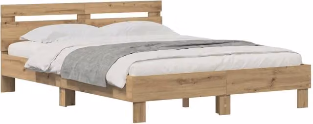 Letto matrimoniale | Letto per adulti | Struttura del letto Rovere artigianale 120 x 200 cm