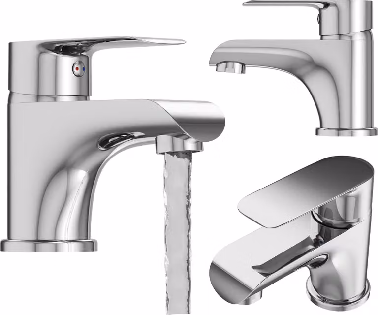 Granitan - Miscelatore lavabo - Rubinetto bagno altezza 10,4 cm - Rubinetto cromato - ottone - VITO
