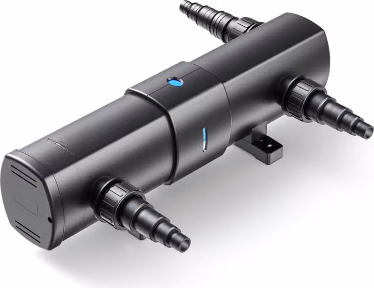 SunSun CUV-218 chiarificatore per laghetti 2500 l/h / 18 W UVC, prechiarificatore per filtro e pompa per laghetti, chiarificatore d'acqua con lampada UV, filtro luminoso per il controllo delle alghe
