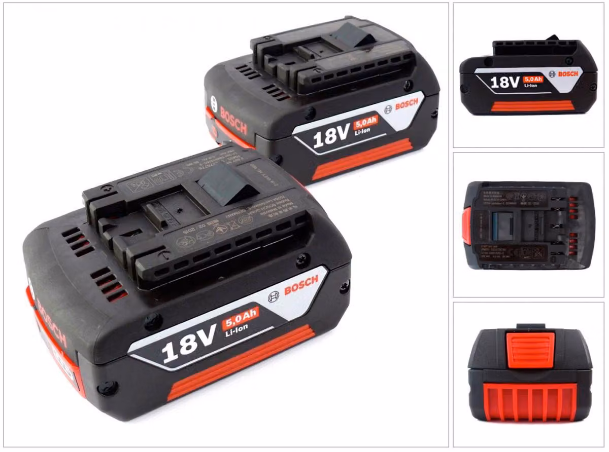 Set di batterie Bosch da 18 V con 2x GBA 18 V 5,0 Ah Li-Ion ( 0615990G6Z )