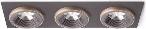 Faretto da incasso quadrato SHARM SQ III marrone e oro perlato con tecnologia LED 3x10W 3000K luce calda