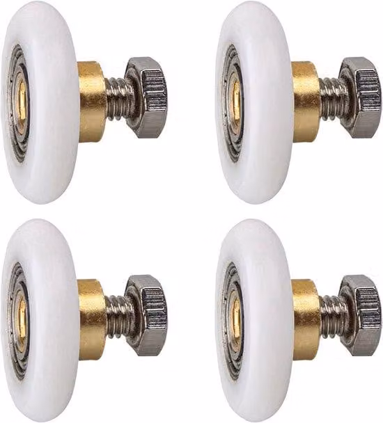 Rotelle in nylon per cassetti delle cabine doccia - Set da 4 pezzi - Diametro 19 mm - Ricambi per cabine doccia