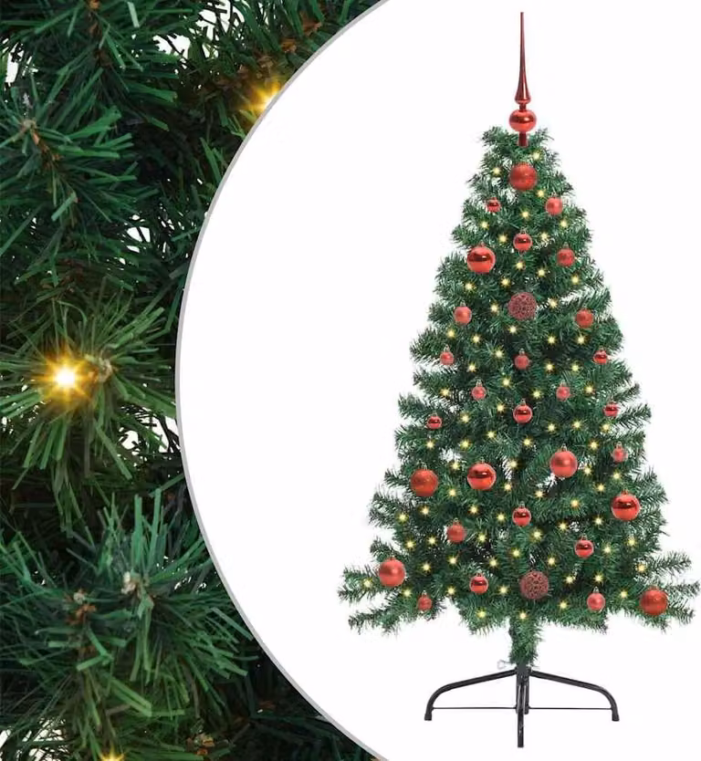 Albero di Natale artificiale con luci integrate Verde 120 cm