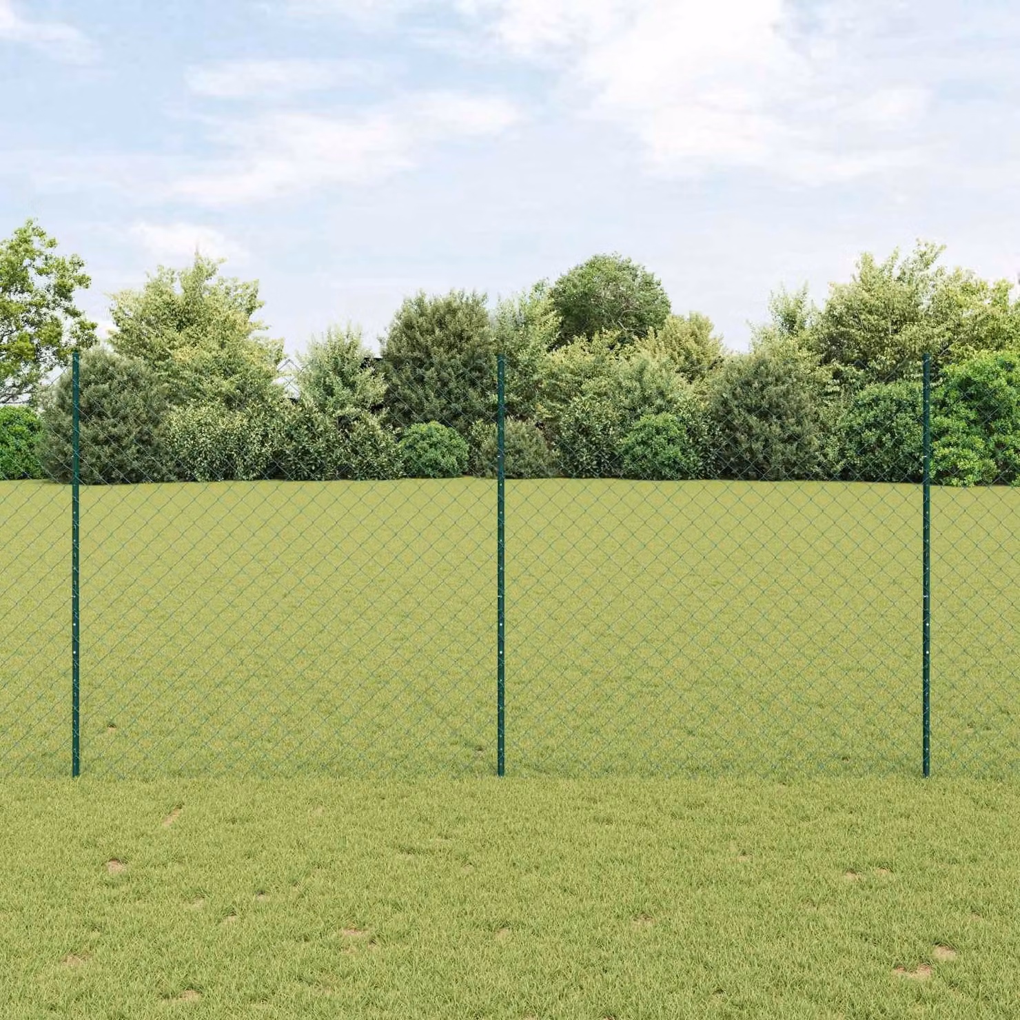 Maison Exclusive - Recinzione con Posto Verde 1,6 x 25 m Acciaio e PVC