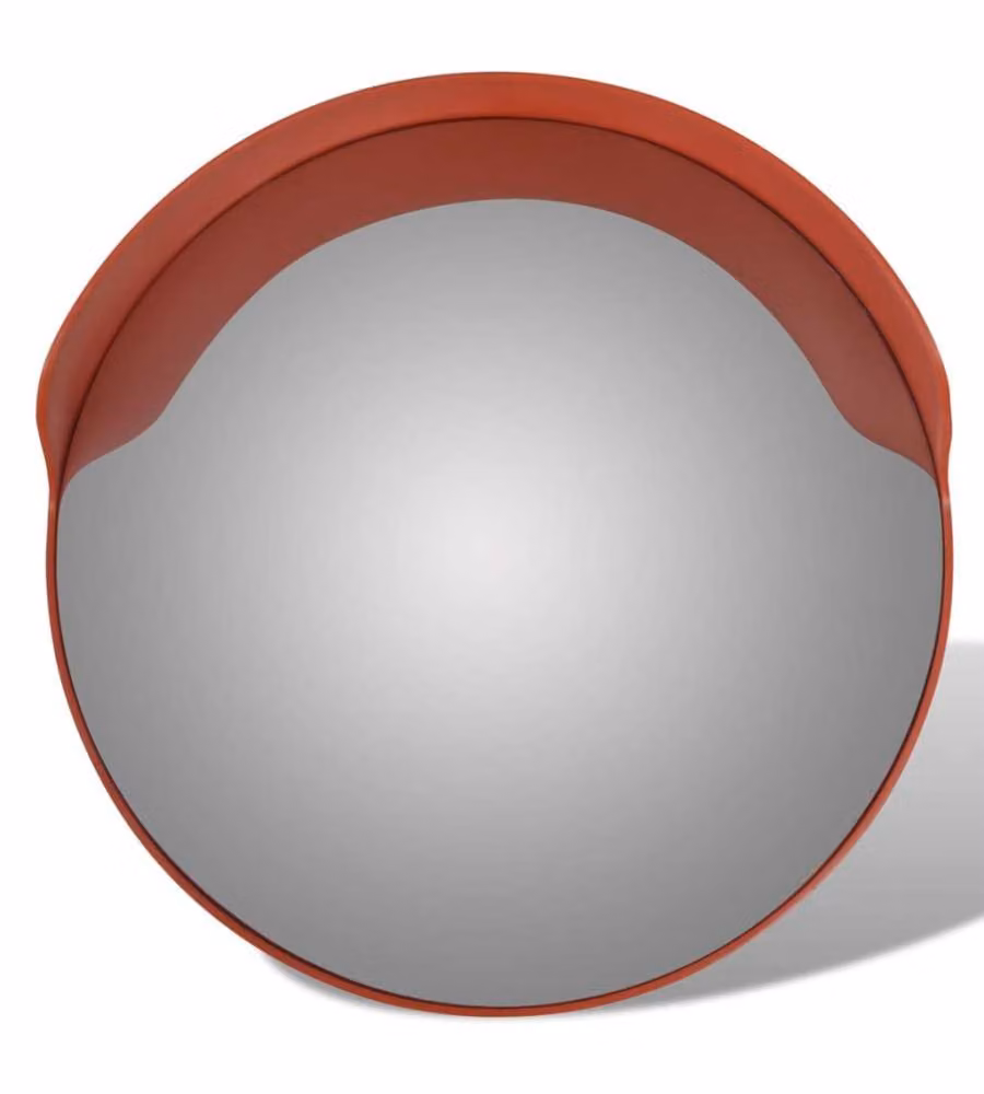 Specchio per traffico convesso vidaXL in plastica arancione, diametro 60 cm – 2