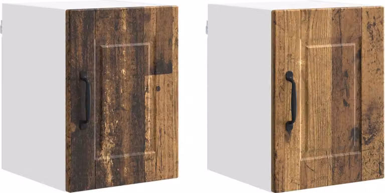 Armadietto a muro PORTO 2 pcs Legno vecchio 30 x 31 x 40 cm