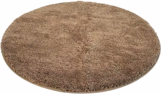 Tappetino da bagno rotondo Kinzler in microfibra antiscivolo, colore marrone, Diametro: 90 cm
