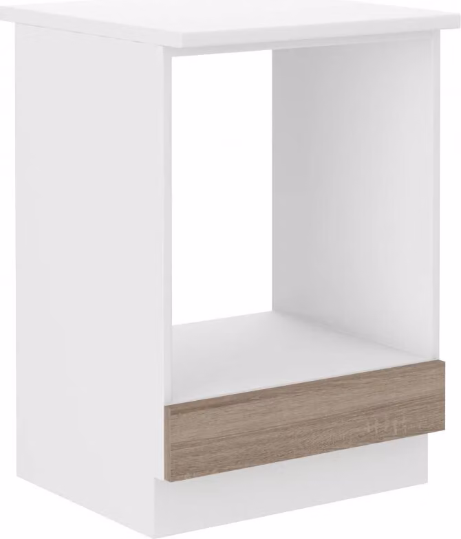 Armadietto per fornelli DAGA - larghezza 60 cm, rovere tartufo / bianco