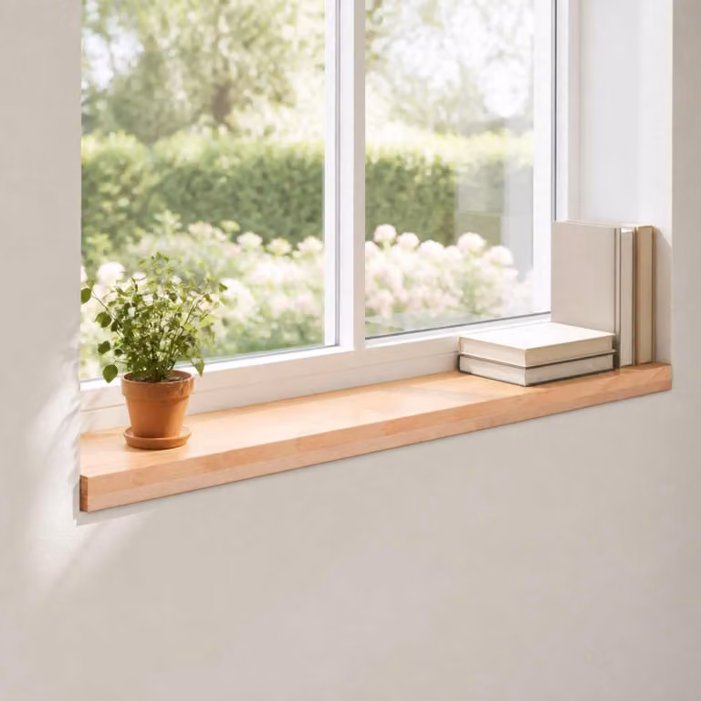 Set di 2 soglie per finestre vidaXL in legno colore marrone L 90 cm x P 30 cm x H 2 cm