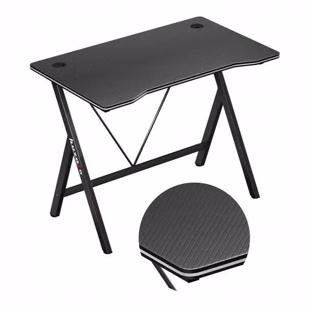 Scrivania Scrivania da lavoro Scrivania ergonomica da gioco Gamer 100 cm Nero