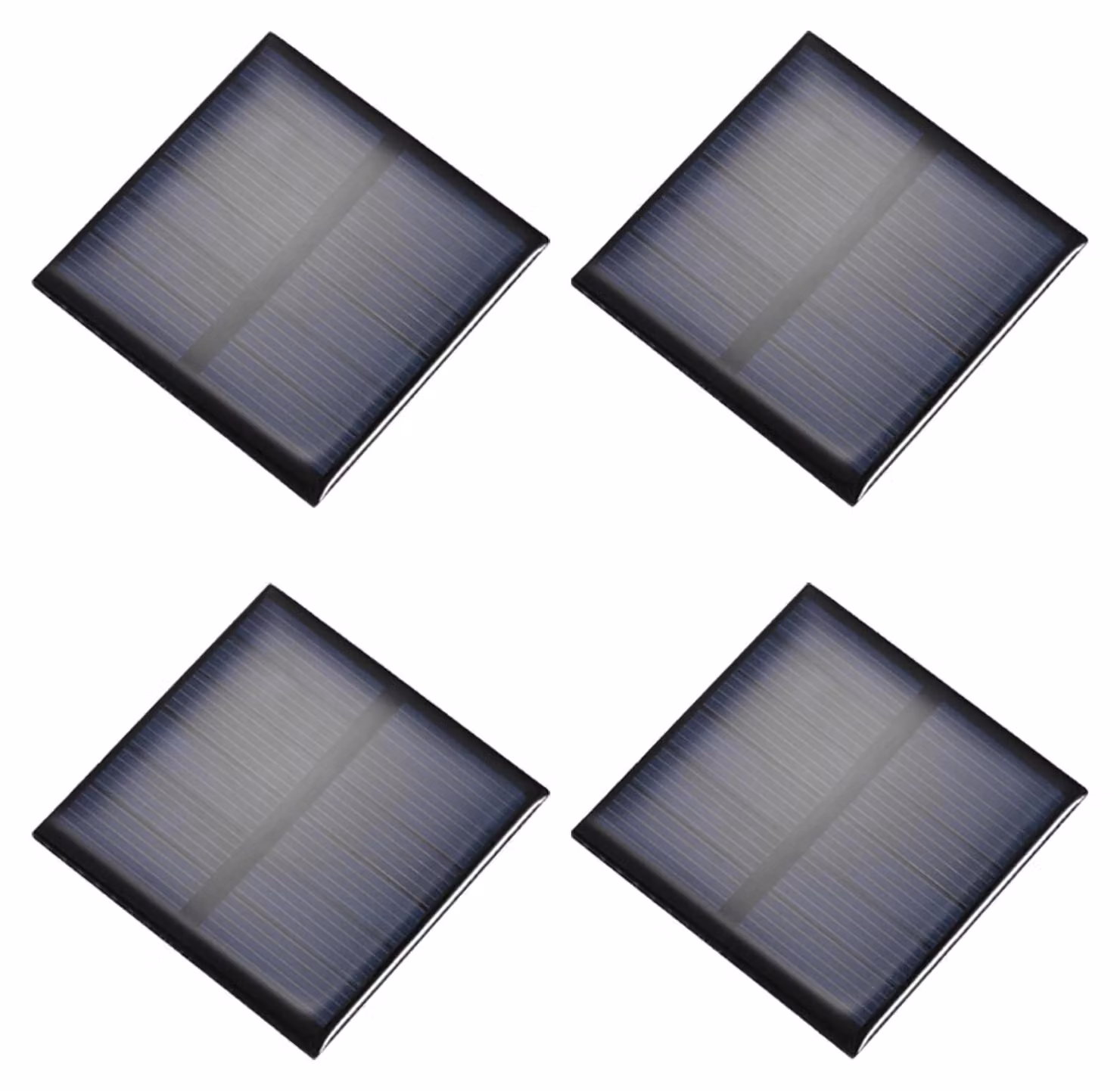 Mini pannello solare, confezione da 4, 3 V, 0,63 W, 70 x 70 mm