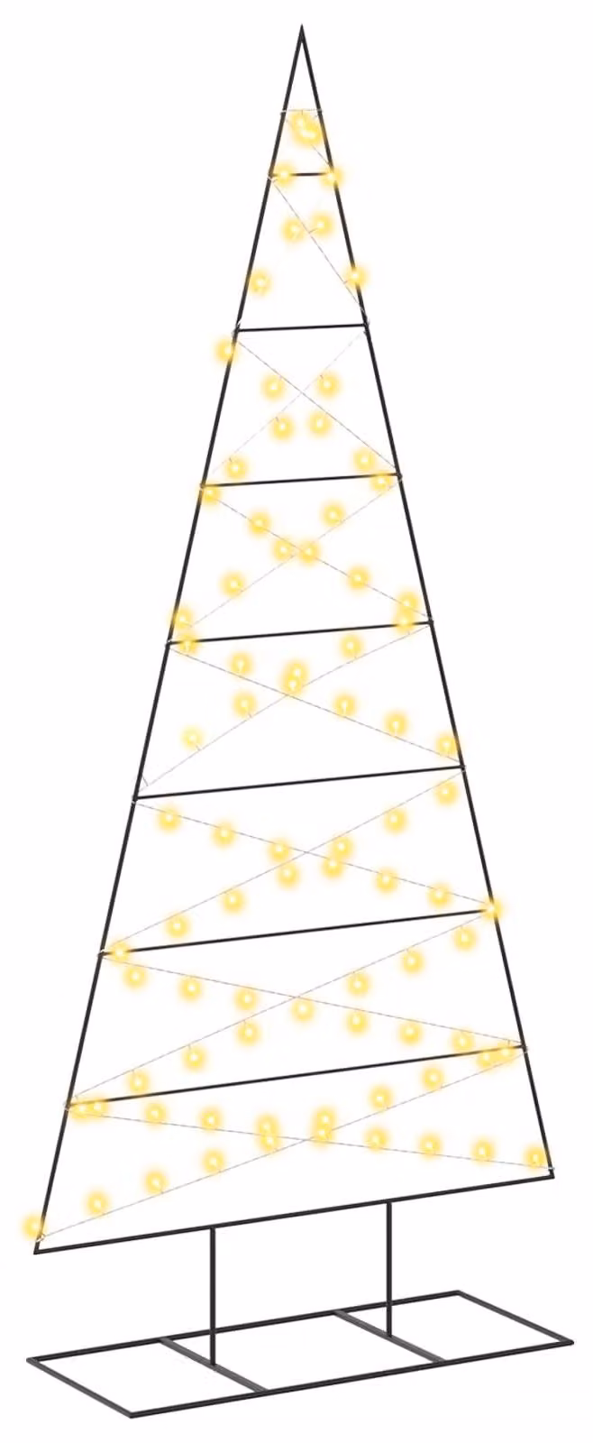 Albero di Natale in metallo KUOPIO, 210 cm, luci bianche calde