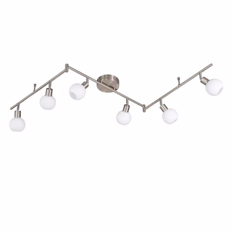 Plafoniera a LED con faretti orientabili a sfera in vetro NOIS