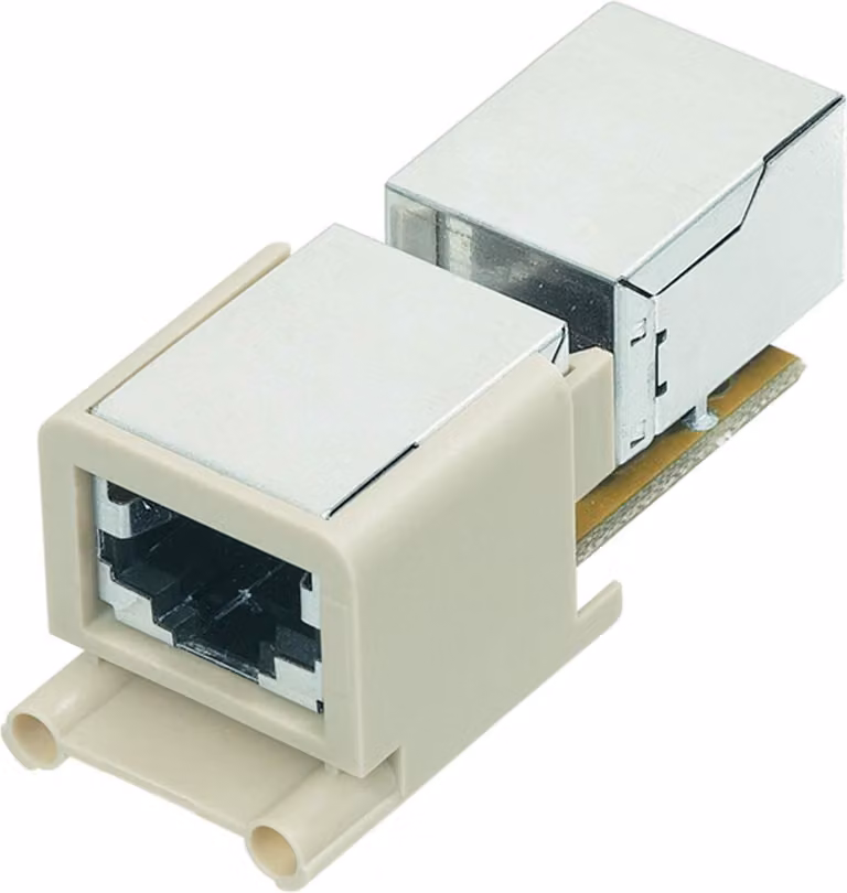 "Han Brid-RJ45 C inserto presa (F) accoppiatore presa/presa, 10-pin 2/8 24V, 10A"