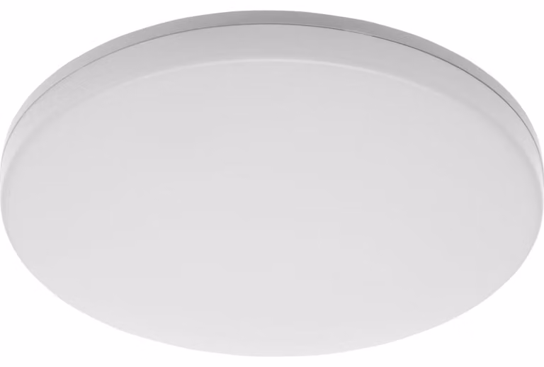 Pannello luminoso a LED, rotondo, 24 W, 2400 lumen, luce bianco caldo, grado di protezione IP54, IK10, colore bianco